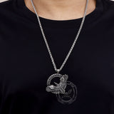 Nordic Odin Raven Stainless Steel Viking Pendant 03 | Gthic.com