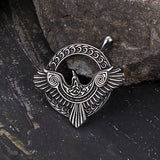 Pendentif Viking en acier inoxydable corbeau nordique