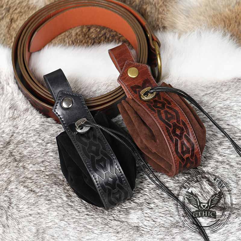 Nordic Retro Patterned Pouch Drawstring Waist Bag 01 | Gthic.com