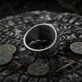 Nordic Roaring Bear Head Stainless Steel Rugged Ring
