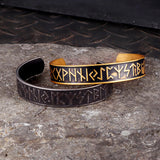Nordic Rune Stainless Steel Viking Cuff Bracelet | Gthic.com