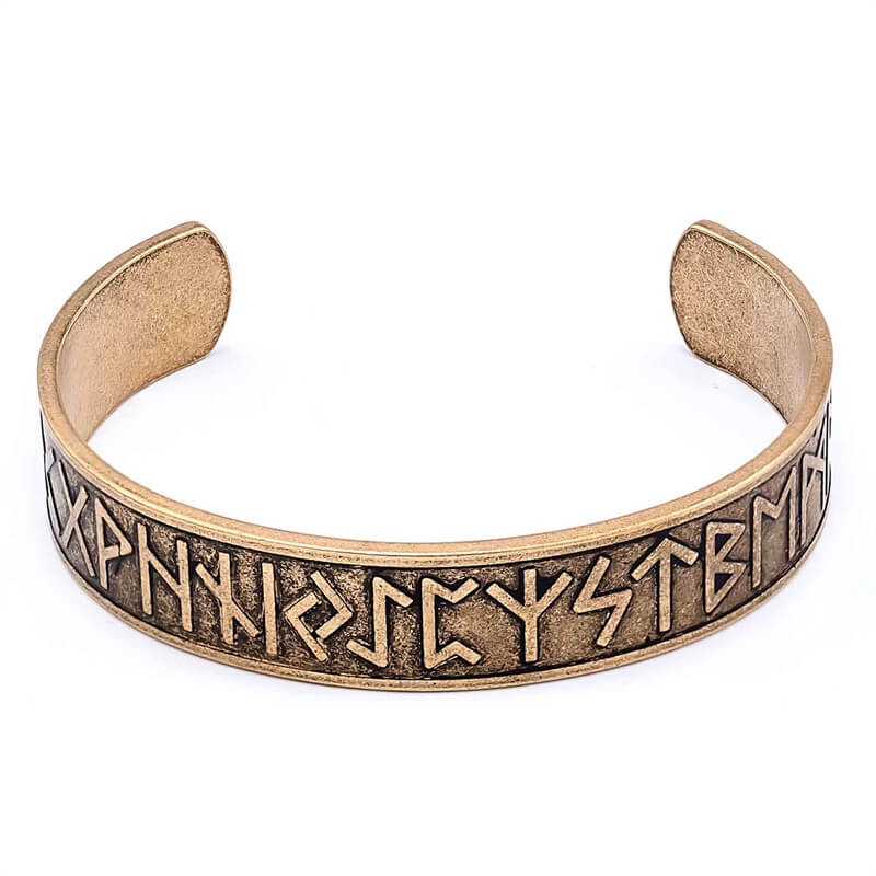 Nordic Rune Stainless Steel Viking Cuff Bracelet