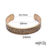 Nordic Rune Stainless Steel Viking Cuff Bracelet