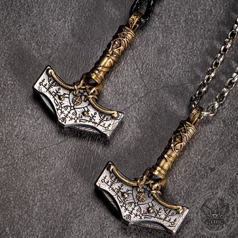 Nordic Thor’s Hammer Sterling Silver Viking Pendant | Gthic.com