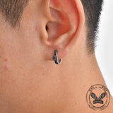 Nordic Valknut Wolf Head Stainless Steel Earrings | Gthic.com