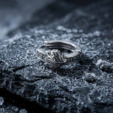 Nordic Valknut Wolf Head Stainless Steel Earrings