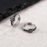 Nordic Valknut Wolf Head Stainless Steel Earrings