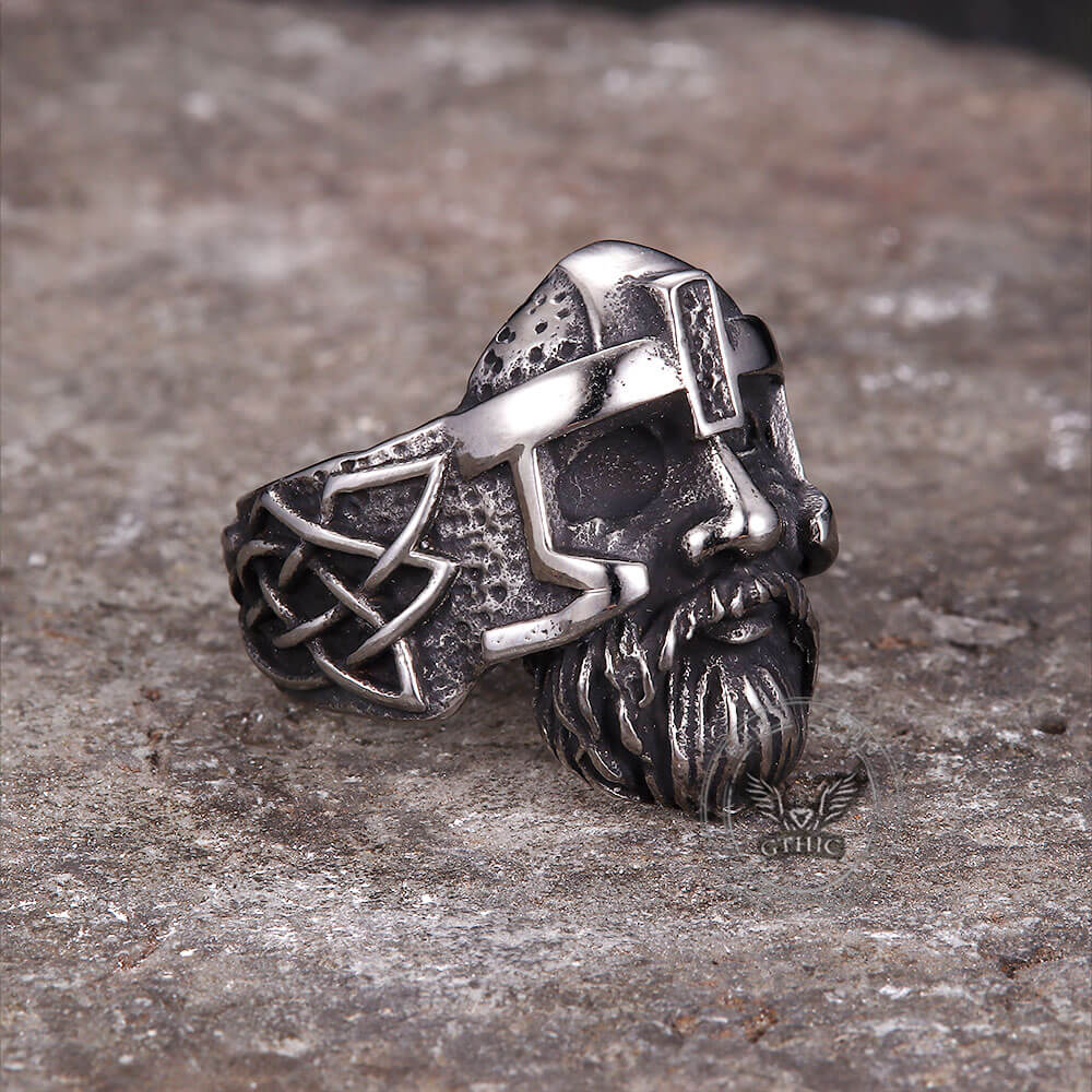 Nordic Viking Odin Head Stainless Steel Ring