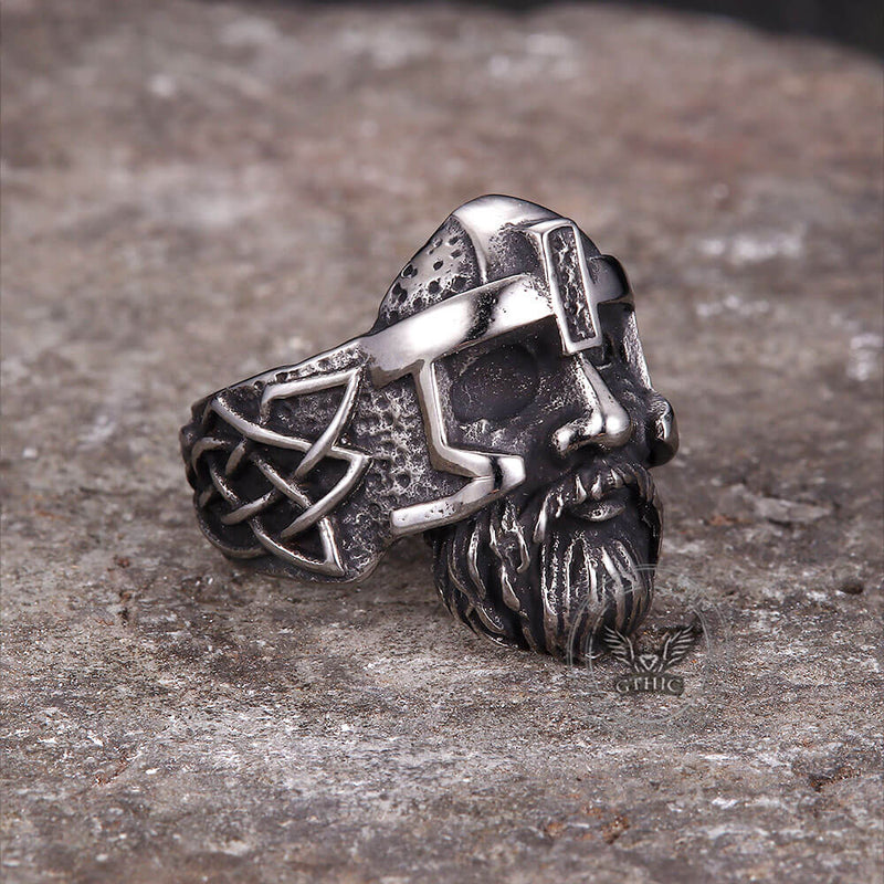 Nordic Viking Odin Head Stainless Steel Ring