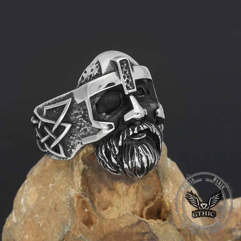 Nordic Viking Odin Head Stainless Steel Ring