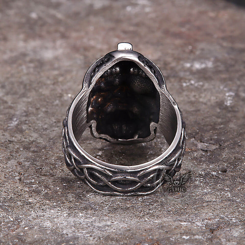 Nordic Viking Odin Head Stainless Steel Ring