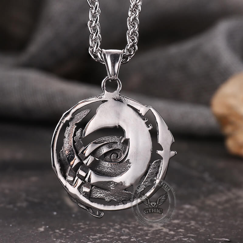 Nordic Viking Raven Stainless Steel Pendant