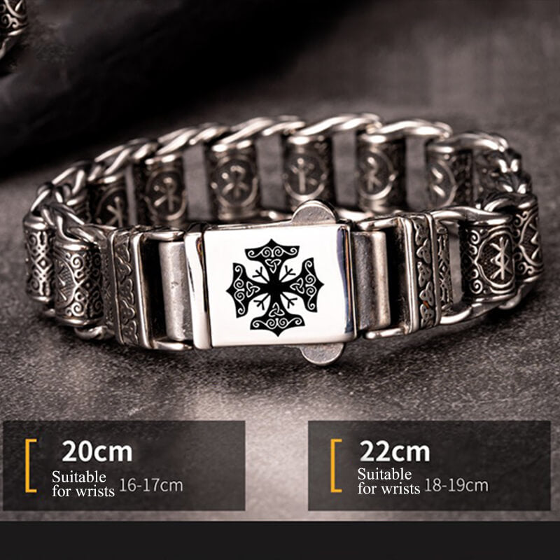 Nordic Viking Rune Stainless Steel Bracelet