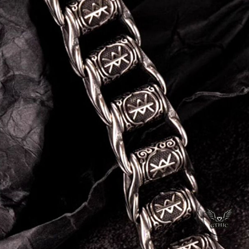 Nordic Viking Rune Stainless Steel Bracelet