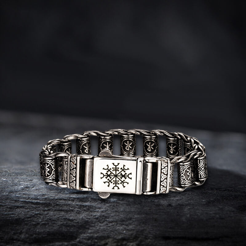 Nordic Viking Rune Stainless Steel Bracelet