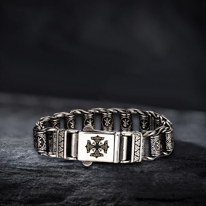 Nordic Viking Rune Stainless Steel Bracelet