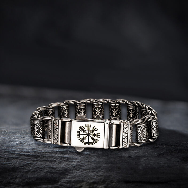 Nordic Viking Rune Stainless Steel Bracelet