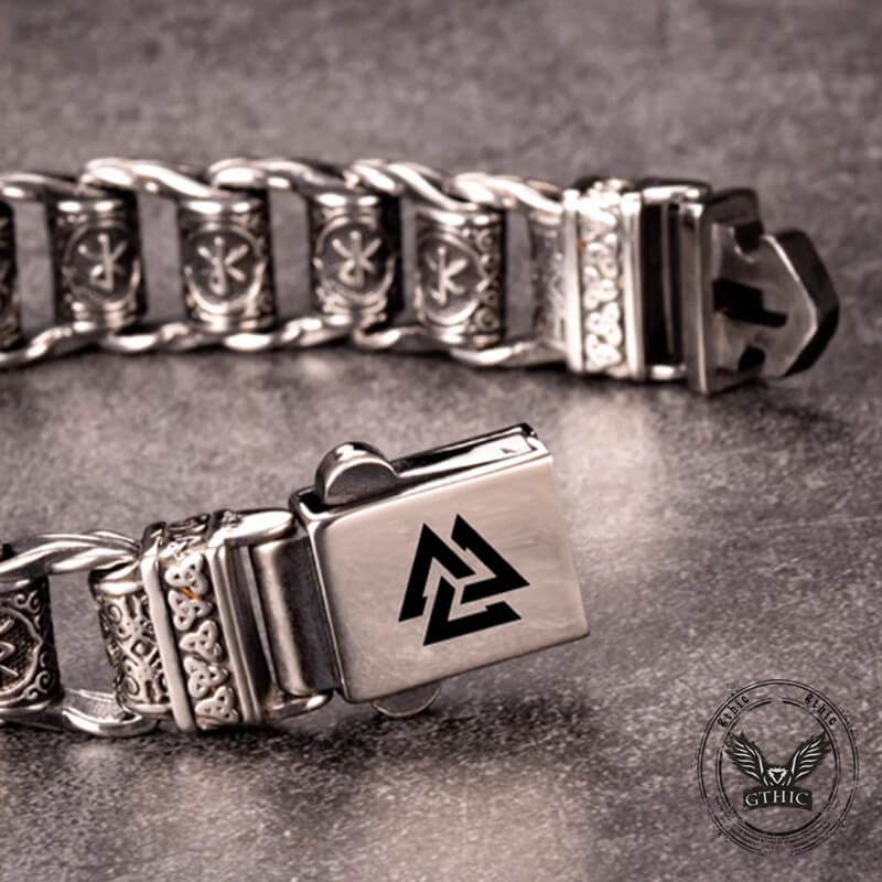 Nordic Viking Rune Stainless Steel Bracelet