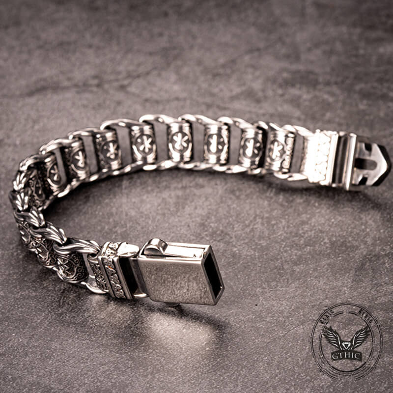 Nordic Viking Rune Stainless Steel Bracelet