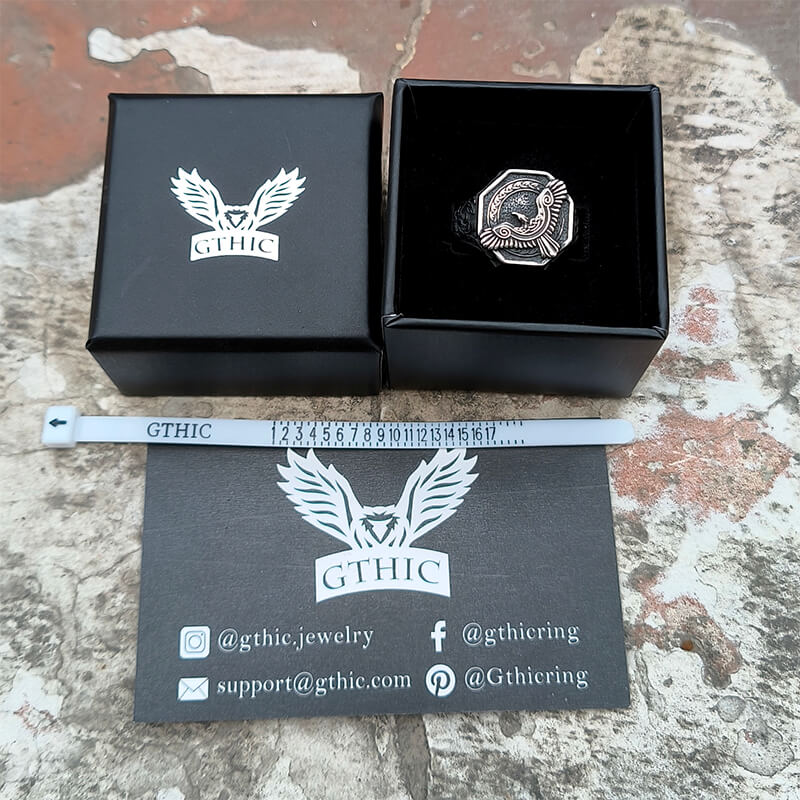 Norse Flying Eagle Stainless Steel Viking Ring