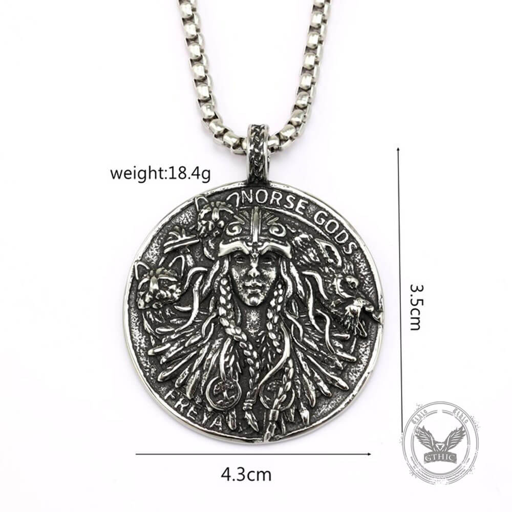 Norse Gods Twin Wolves Stainless Steel Viking Pendant
