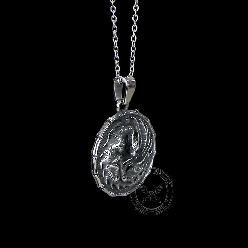 Norse Mythology Dragon Stainless Steel Pendant