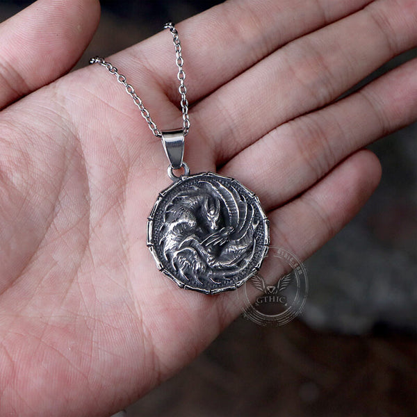 Norse Mythology Dragon Stainless Steel Pendant