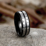 Norse Runes Stainless Steel Viking Ring | Gthic.com