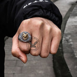 Norse Slavic Wolf Stainless Steel Viking Ring | Gthic.com