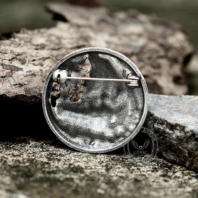 Norse Viking Longship Zinc Alloy Brooch