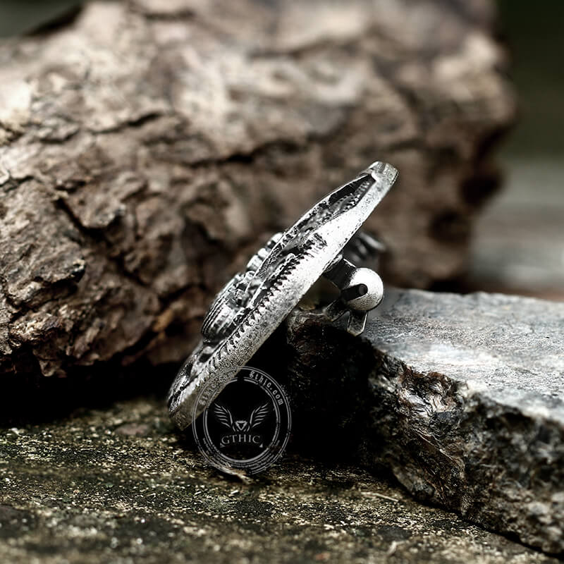 Norse Viking Longship Zinc Alloy Brooch | Gthic.com