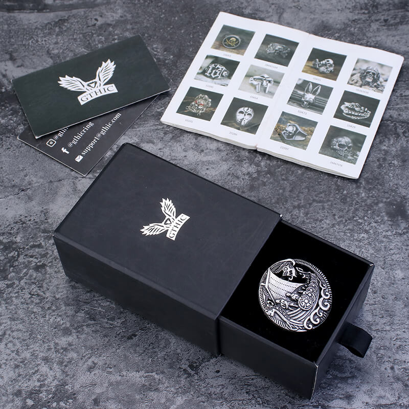 Norse Viking Longship Zinc Alloy Brooch