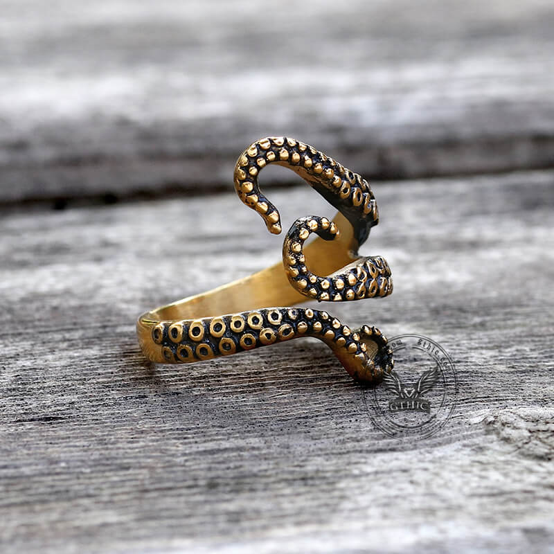 Octopus Arms Stainless Steel Ring | Gthic.com