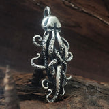 Octopus Skull Gothic Sterling Silver Pendant | Gthic.com