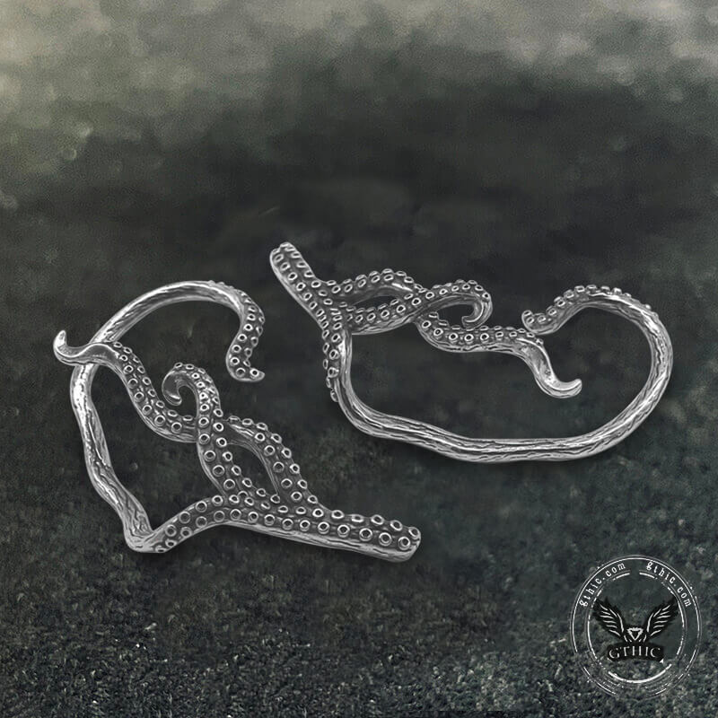 Octopus Tentacles Stainless Steel Ear Cuffs | Gthic.com