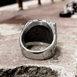 Odin Huginn And Muninn Stainless Steel Viking Ring