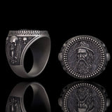 Odin Skull Feather Gothic Sterling Silver Ring | Gthic.com