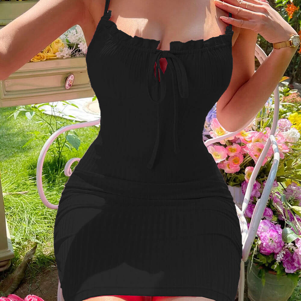 Off-Shoulder Collar Sexy Slim Hip-Wrapped Sling Dress | Gthic.com