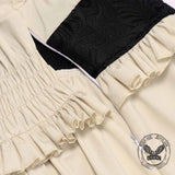 Off-Shoulder Ruffled Asymmetrical Short-Sleeve Dress