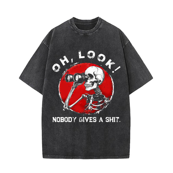 Oh Look Skeleton Vintage Washed T-shirt | Gthic.com