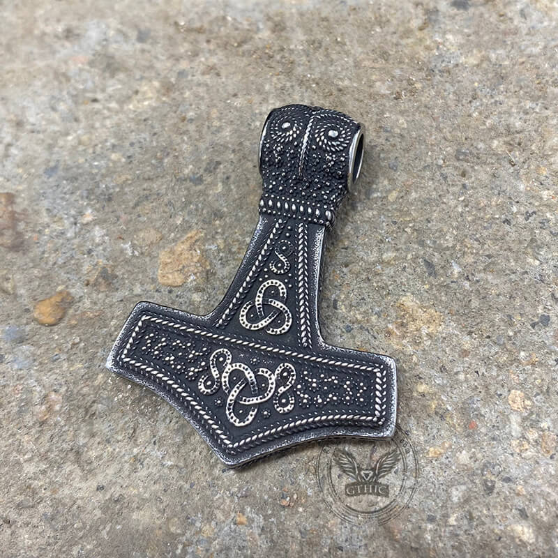 Oland Thor's Hammer Stainless Steel Pendant | Gthic.com