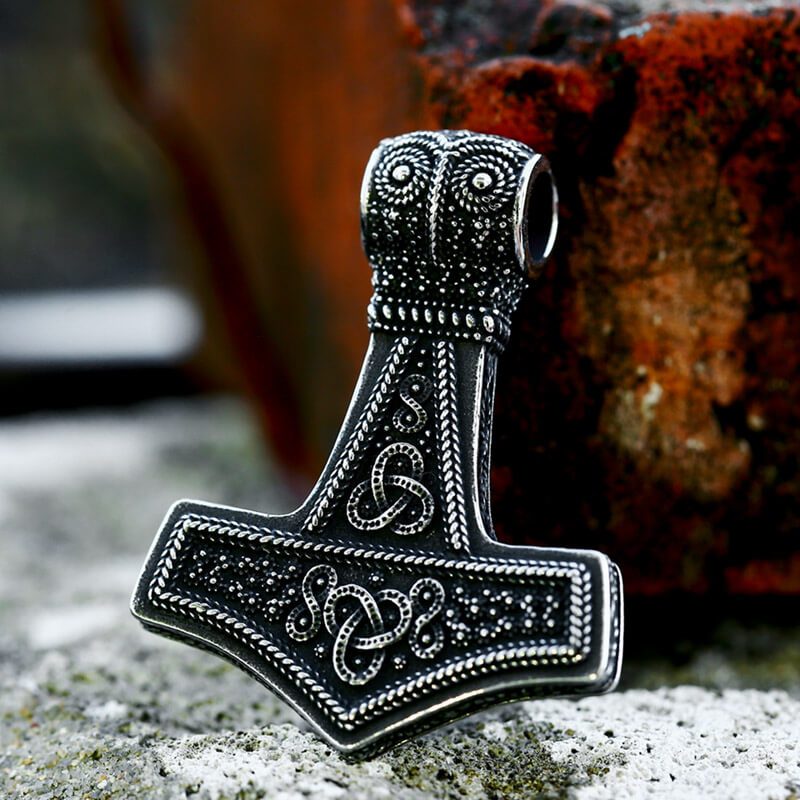 Oland Thor's Hammer Stainless Steel Pendant | Gthic.com