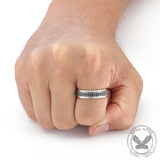 Olive Leaf Stainless Steel Spinner Ring