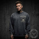 Omen of Death Raven Skull Nevermore Vintage Washed Sweatshirt | Gthic.com