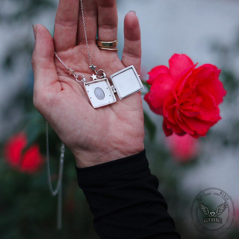 Openable Love Words Vow Album Copper Locket Necklace | Gthic.com