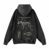 Orthrus Phantasma Anatomy Graphic Vintage Washed Hoodie | Gthic.com