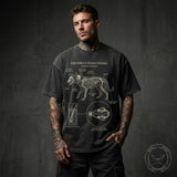 Orthrus Phantasma Anatomy Graphic Vintage Washed T-shirt | Gthic.com