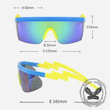 Outdoor Lightning Temple Irregular Cycling Sunglasses