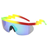 Outdoor Lightning Temple Irregular Cycling Sunglasses
