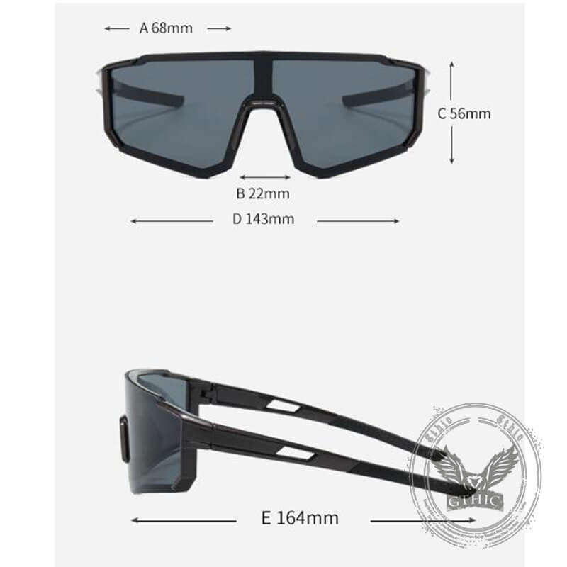 Outdoor Sports One-Piece Color-Changing PC Sunglasses